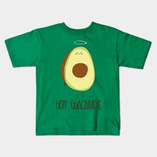 Holy Guacamole! Cute Avocado With Halo Kids T-Shirt